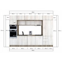 Bucatarie ZONE 340 FRONT PAL K002 / decor K010